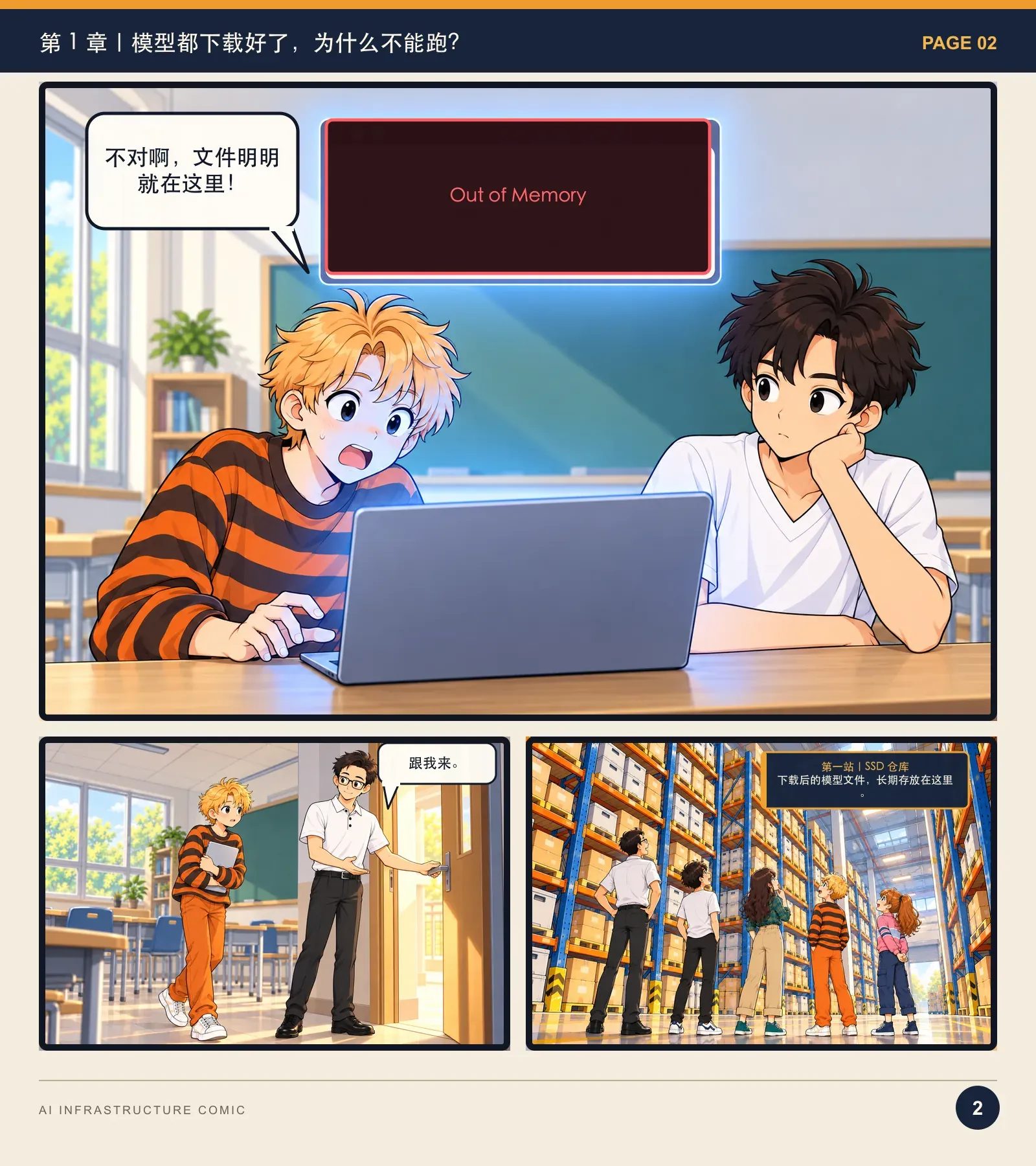 模型为什么跑不起来？——漫画读懂 AI Infra · 第 2 页