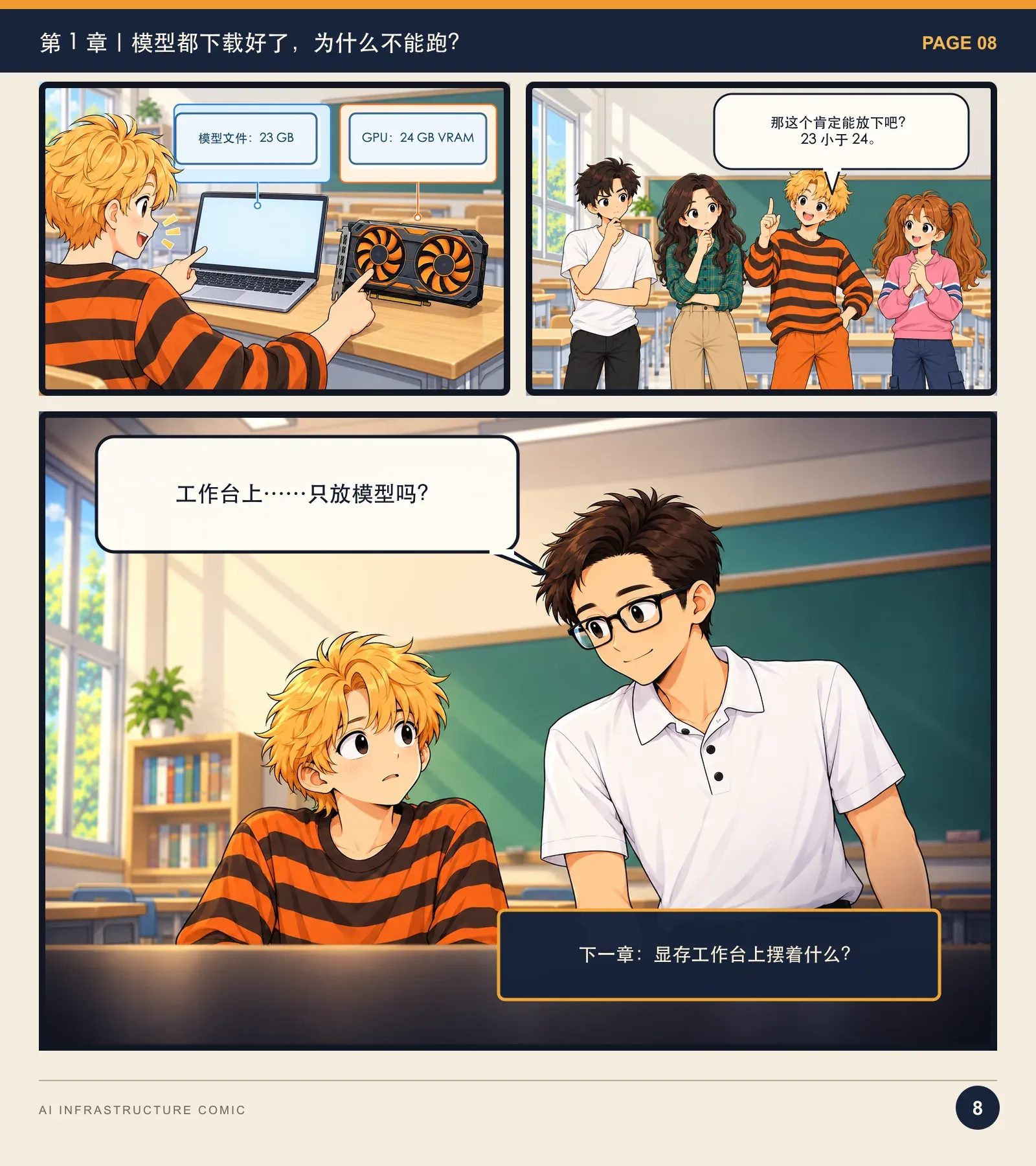 模型为什么跑不起来？——漫画读懂 AI Infra · 第 8 页
