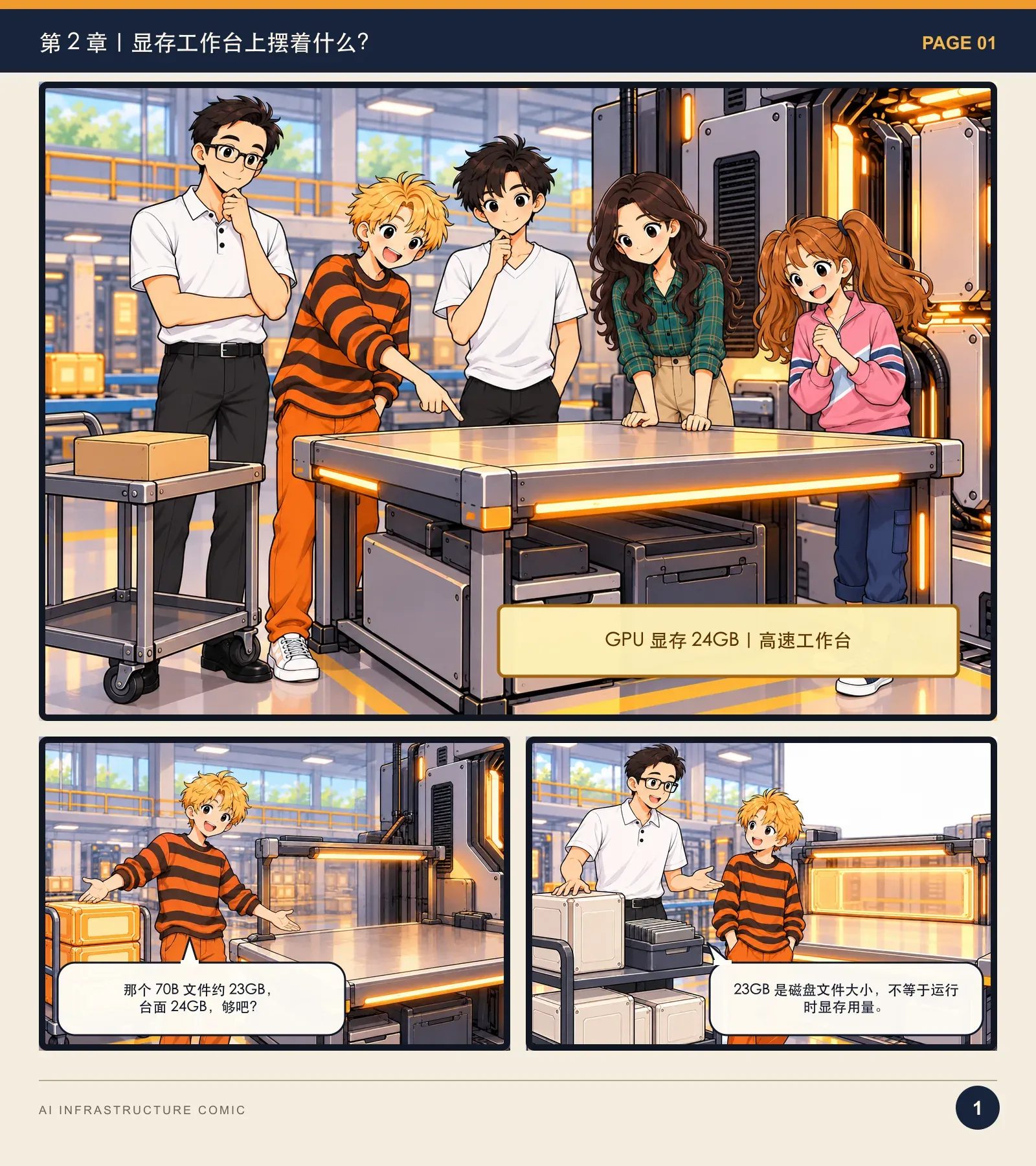模型为什么跑不起来？——漫画读懂 AI Infra · 第 1 页